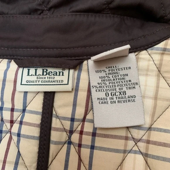 EUC LL Bean quilted riding jacket ladies regular small - Picture 5 of 6